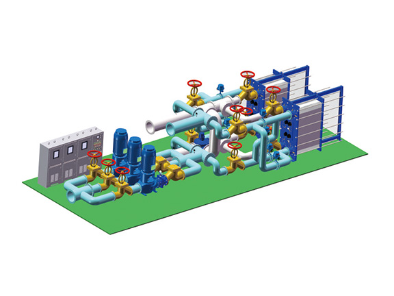 Central cooling system frequency conversion control